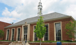 Adams Memorial Library sits on the corner of Chestnut St. and Ligonier St.